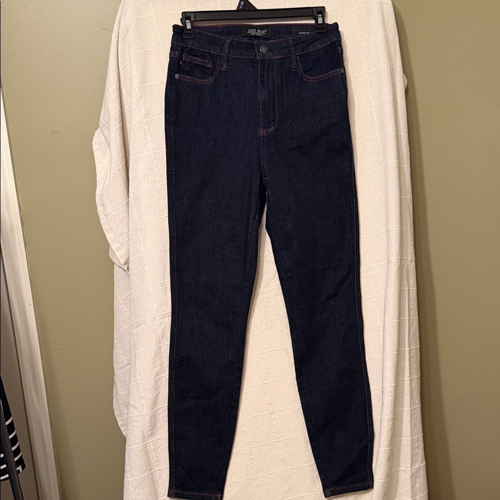 Judy Blue Deep Indigo Skinny Jeans With Heart Pockets